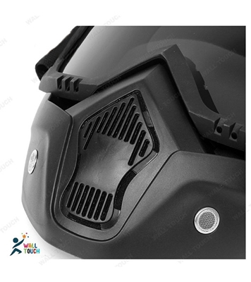 Picture of Modular Motorcycle Bike Riding Helmet Open Face Mask Shield Goggles Detachable Clear Glass