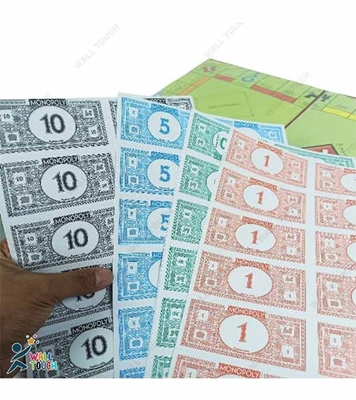 Picture of Monopoly Banking Paper Board Game With Money Card Dice & Others Tools