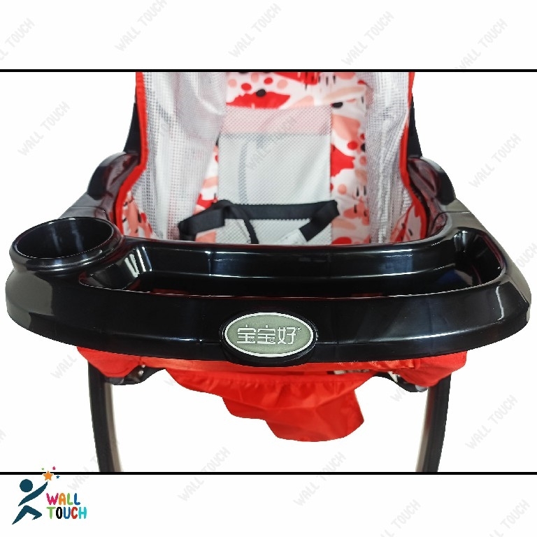 Picture of Lightweight Portable Baby Stroller Baby Trolley 722C Folding Pram for kids From Newborn to 3 Years With Back Rest, Food Tray & Wheel Lock