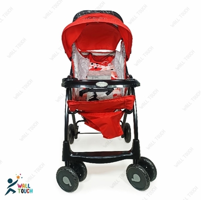 Picture of Lightweight Portable Baby Stroller Baby Trolley 722C Folding Pram for kids From Newborn to 3 Years With Back Rest, Food Tray & Wheel Lock