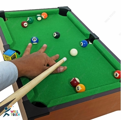 Picture of Mini Tabletop Pool Table Game Billiard Table Set Children's Play Sports Toy With Balls, Cue, Chalk, Billiard Table