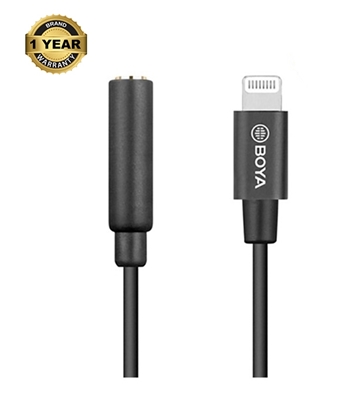 Picture of BOYA BY-K3 3.5mm TRRS (Female) to Lightning (Male) Audio Adapter