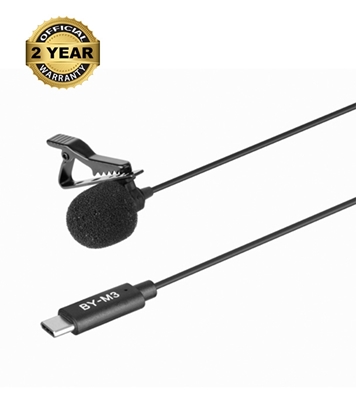 Buy BOYA By-M3 Omnidirectional Lavalier USB C Microphone, Clip-on Lapel Microphone for Android Tablet Laptop Podcast Interview YouTube Video Recording (236in) Online
