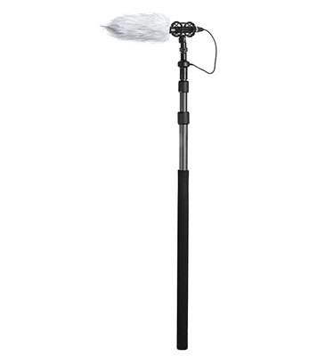 BOYA BY-PB25 3-Section Carbon Fiber Boompole with Internal XLR Cable 3.5' (1m) Collapsed to 8.2' (2.5m) Extended at Best Price in Bangladesh