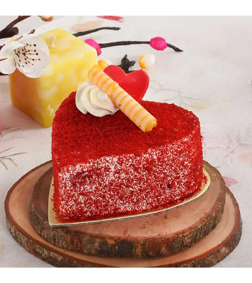 Red Velvet Heart Shape Pastry 80 Gm ± 