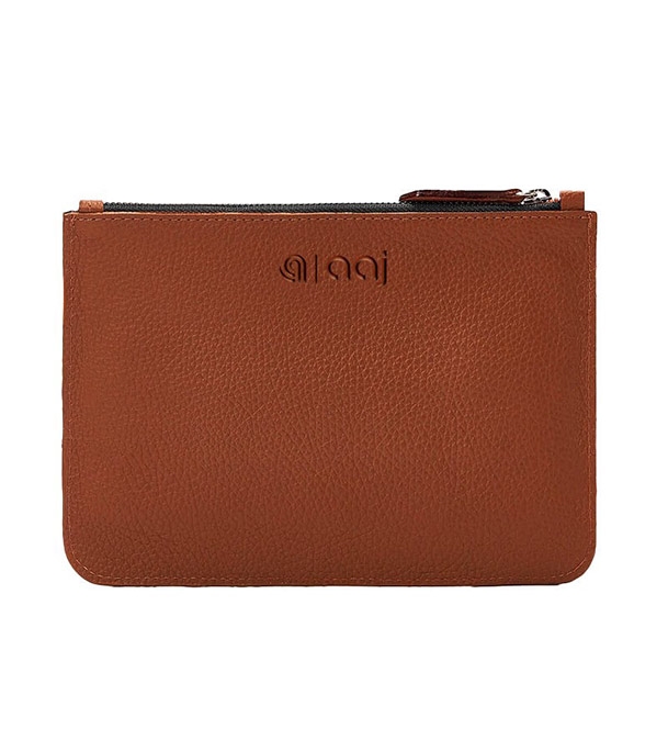 Leather Zipper Pouch 