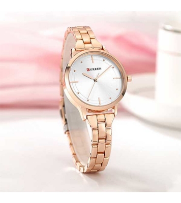 Buy Curren 9019 RoseGold Stainless Steel Analog Watch For Women at Best Price In Bangladesh