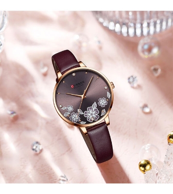 Buy Curren 9068 Female Small Dial Quartz Watch Waterproof Casual Leather Wristwatch  at Best Price In Bangladesh