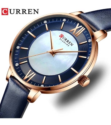 Buy Curren 9080 PU Leather Watches Women's Quartz Leather Wristwatch at Best Price In Bangladesh