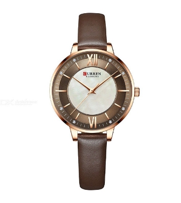 Buy Curren 9080 PU Leather Watches Women's Quartz Leather Wristwatch at Best Price In Bangladesh