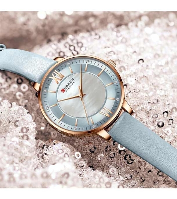 Buy Curren 9080 PU Leather Watches Women's Quartz Leather Wristwatch at Best Price In Bangladesh