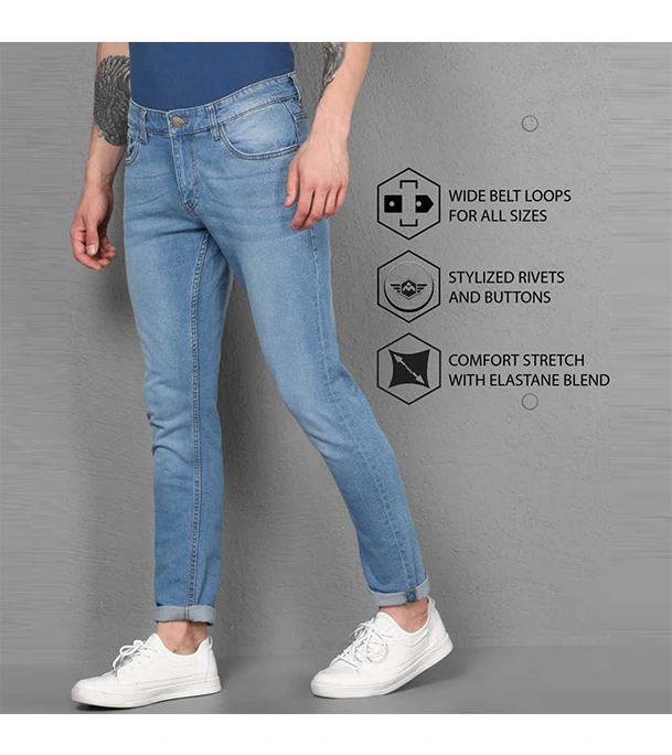 Picture of Men’s Slim-Fit Stretchable Jeans Pant Light Blue
