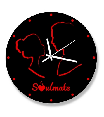 Picture of Valentine Thematic Wooden Board Wall Clock