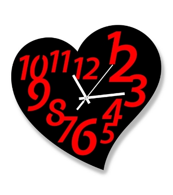 Picture of Valentine Thematic Wooden Board Wall Clock