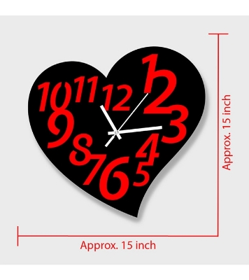 Picture of Valentine Thematic Wooden Board Wall Clock