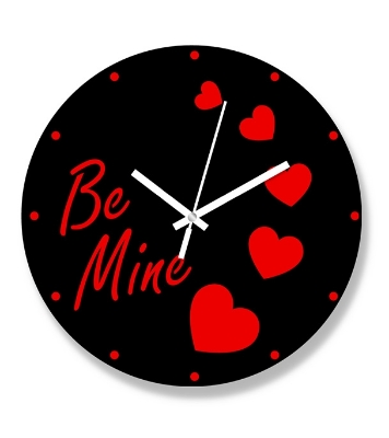 Picture of Valentine Thematic Wooden Board Wall Clock