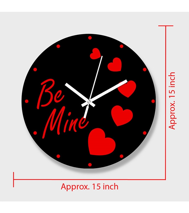 Picture of Valentine Thematic Wooden Board Wall Clock