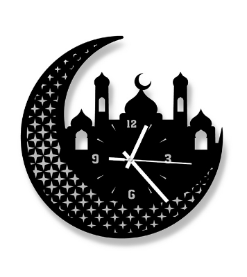 Picture of Islamic Thematic Wooden Board Wall Clock