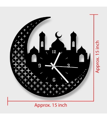 Picture of Islamic Thematic Wooden Board Wall Clock
