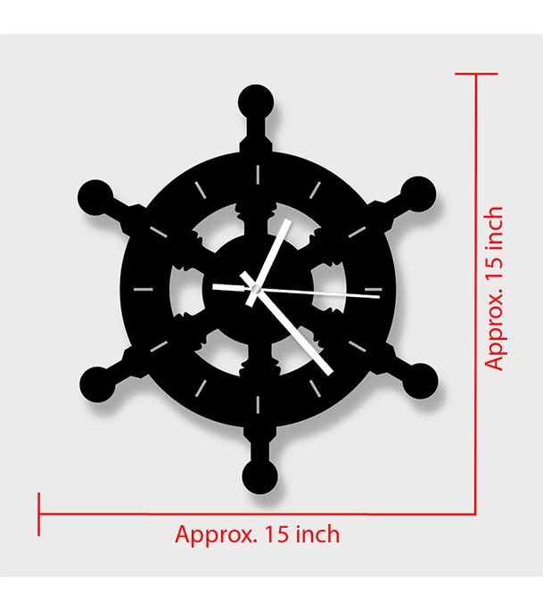 Picture of Navy Maritime Wheel Thematic Wooden Board Wall Clock
