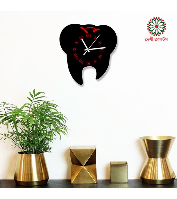 Picture of Dental Iconic Premium Thematic Wooden Board Wall Clock