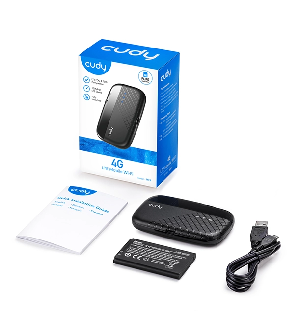 Picture of Cudy MF4 4G LTE Mobile Wi-Fi Router 2000 mAh Battery For 8 Hours 