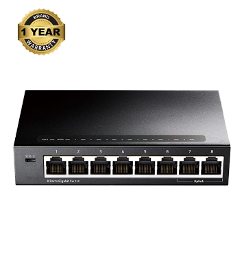 Picture of Cudy GS108 8-Port Gigabit Ethernet Unmanaged Switch - Desktop, Fanless, 10/100/1000Mbps Shielded Ports, Plug and Play, Sturdy Metal Housing