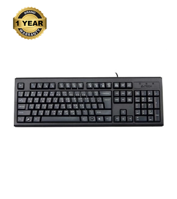 Picture of A4 TECH KRS-83 FN Black Wired Multimedia (FN hotkey) Keyboard With Bangla