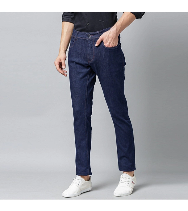 Buy Men's Slim-Fit Stretchable Denim Jeans Pant Dark Blue Online at Best Price