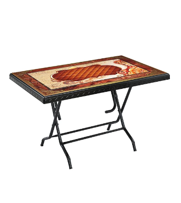 Buy Deco Table 4 Seat S/L Print Tycoon - Black Online at Best Price