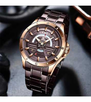 Picture of Curren 8381 Watch Luxury Quartz Watches for Men Casual Stainless Steel Auto Date Wristwatch Silver Blue