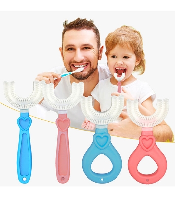 Buy New Children Toothbrush U-Shape Baby Toothbrush With Handle Silicone Oral Care at Best Price In Bangladesh