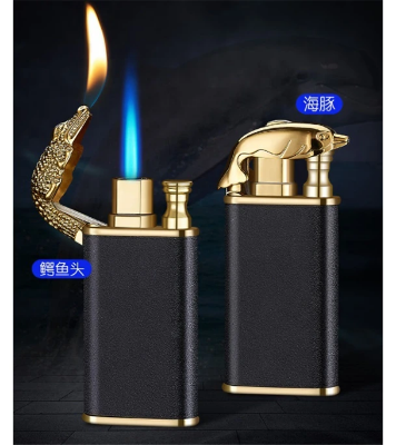 Buy Blue Flame Metal Crocodile Dolphin Double Fire lighter Creative Direct Windproof at Best Price In Bangladesh