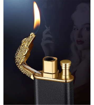 Buy Blue Flame Metal Crocodile Dolphin Double Fire lighter Creative Direct Windproof at Best Price In Bangladesh