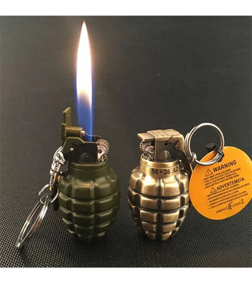 Buy Grenade shape gas lighter Inflatable Fashion cigarette Metal lighters at Best Price In Bangladesh