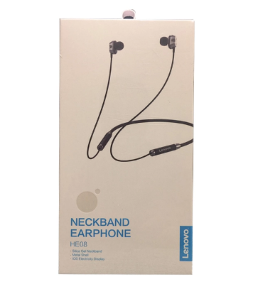 Buy Lenovo HE08 Neckband Earphone Black Online at Best Price