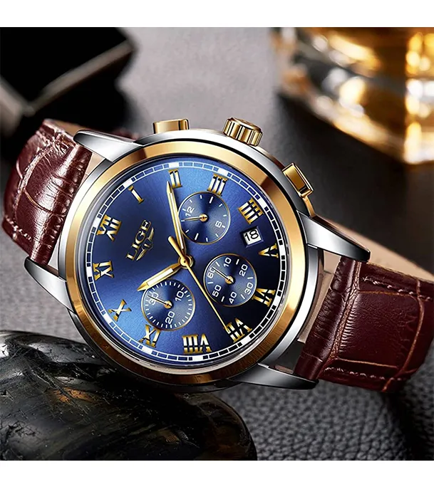 Buy LIGE 9810 Mens Watches Fashion Business Quartz Analog Waterproof Watch Gents Sport Chronograph Date Wristwatch at Best Price In Bangladesh