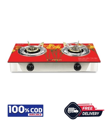 Picture of TOPPER Double Glass Auto Gas Stove LPG (Glass-206 )