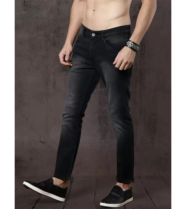 Buy Men's Stylish Premium Light Wash Black Jeans Pant at Best Price In Bangladesh