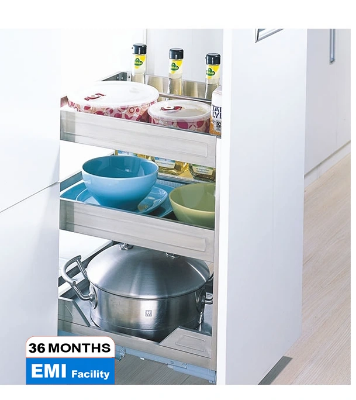 Picture of Wellmax Kitchen Cabinet Drawer Spice Rack Stainless Steel - WDSR 4D (Best Price)