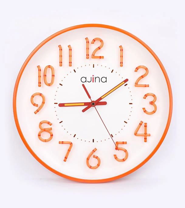 Picture of Ajina Maple Digit Round Wall Clock Orange