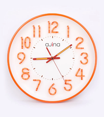 Picture of Ajina Maple Digit Round Wall Clock Orange