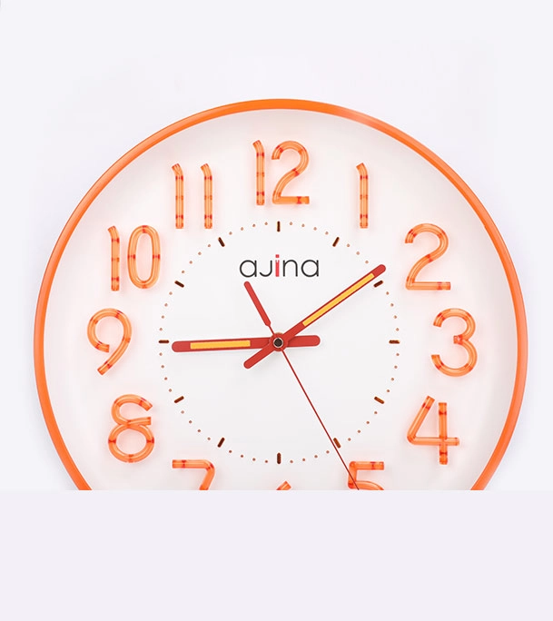 Picture of Ajina Maple Digit Round Wall Clock Orange