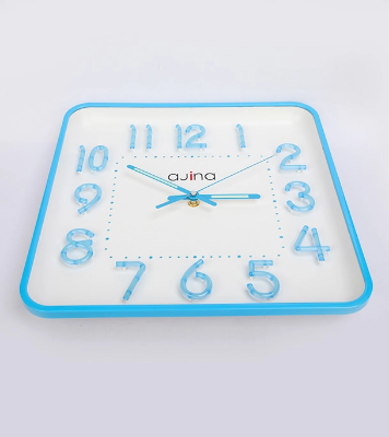 Picture of Ajina Maple Digit Square Wall Clock Blue