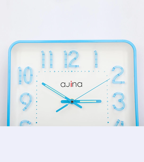 Picture of Ajina Maple Digit Square Wall Clock Blue