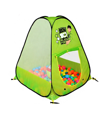 Buy Ben 10 Printed Tent Play House Toy With 50 Ball Set For Kids- Multicolor Online