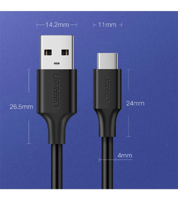 Buy UGREEN 60117 USB-A 2.0 to USB-C Cable Nickel Plating 1.5m at Best Price In Bangladesh