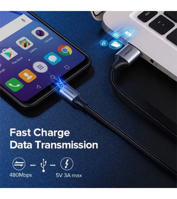 Buy UGREEN 60146 US290 Micro USB 2.0 Cable 1M Metal/Black at Best Price In Bangladesh