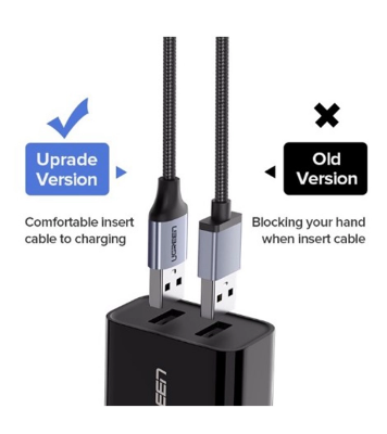 Buy UGREEN 60146 US290 Micro USB 2.0 Cable 1M Metal/Black at Best Price In Bangladesh