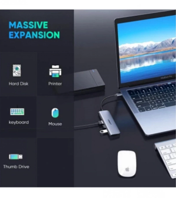 Buy UGREEN CM195 USB-C to 3 Ports USB3.0-A Hub   HDMI   TF/SD Space Gray at Best Price In Bangladesh